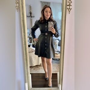 JASON WU
LS SHORT FAUX LEATHER DRESS
Size 14